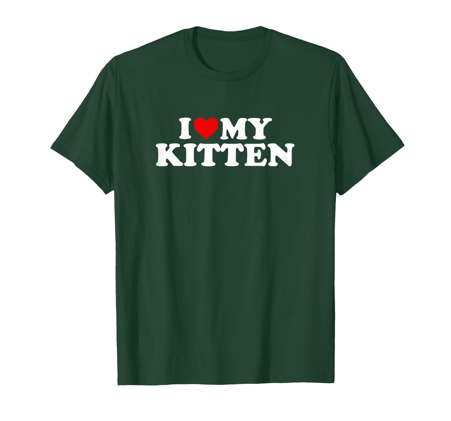 I Love My Kitten Design - Heart My Kitty Cat T-Shirt