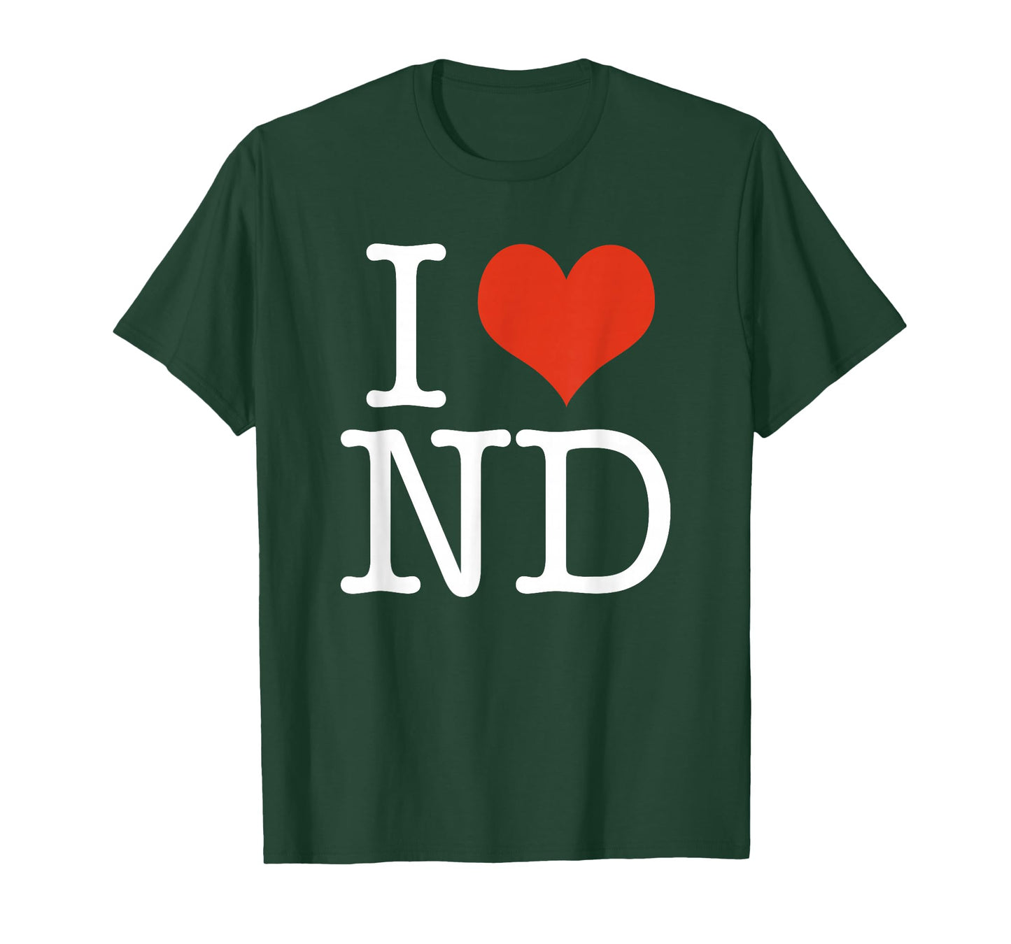 I Love ND North Dakota USA American T-Shirt