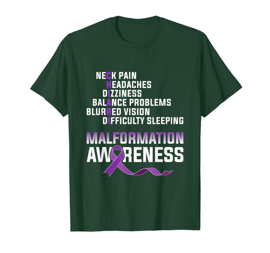 Arnold Chiari Malformation Warrior Med Survivor Awareness T-Shirt