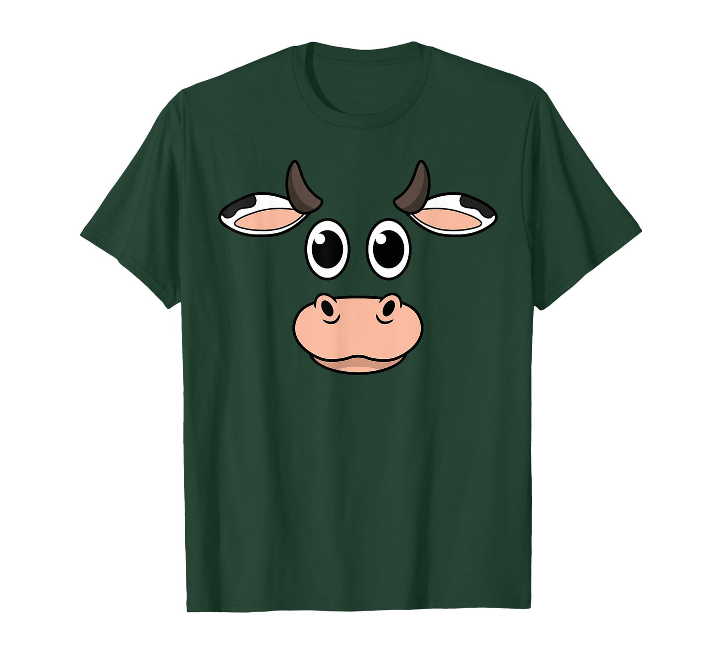 Cow Head Halloween Costume Farm Animal Farmer Farming Cattle T-Shirt