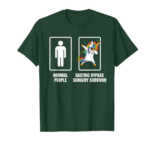 Dabbing Unicorn Gastric Bypass Surgery Survivor Recovery T-Shirt