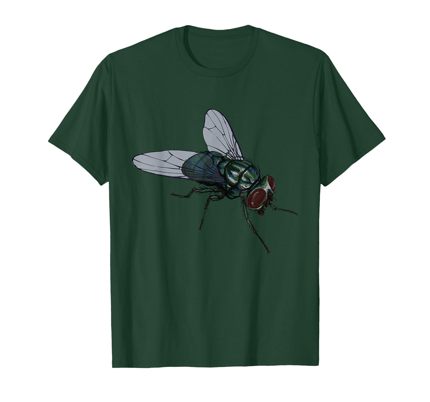CRUDO Fly Common House Fly Insect Unisex-Adults & Kids Black Cotton 60%, Polyester 40% Short Sleeve T-Shirt