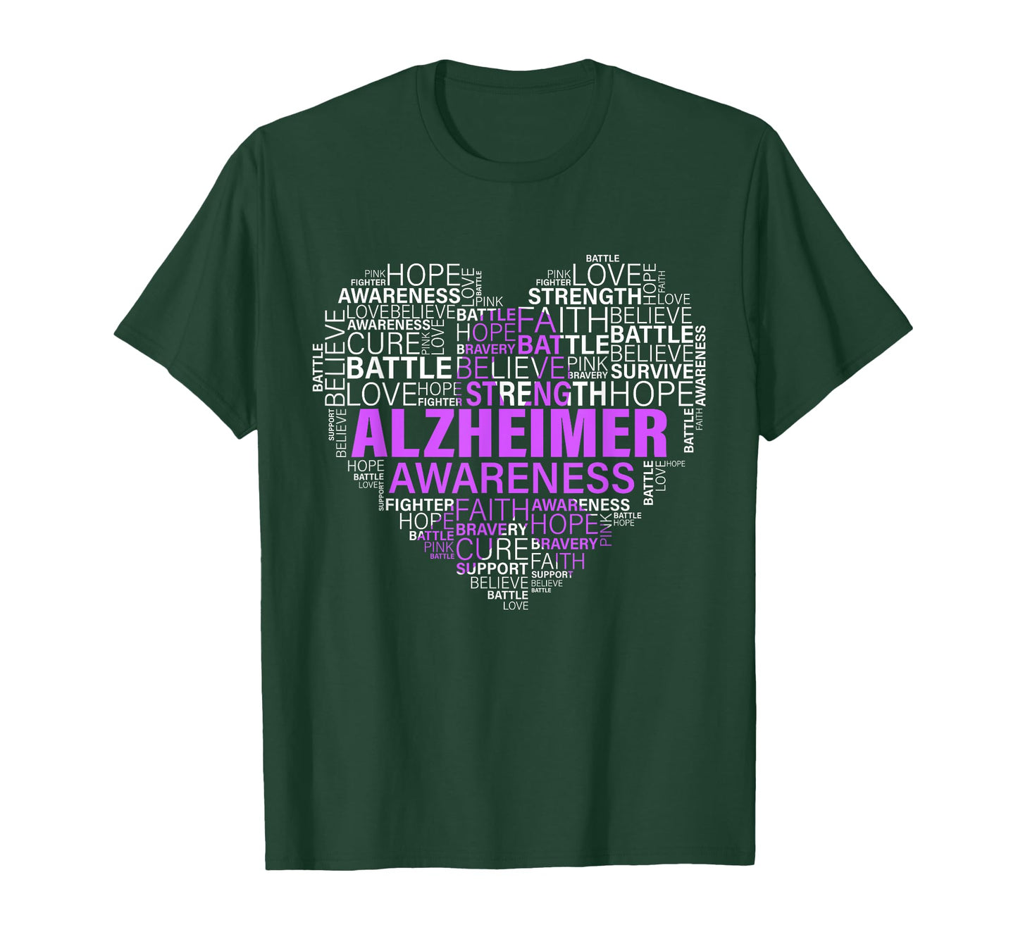 alzheimer awareness words support proud alzheimer warrior T-Shirt