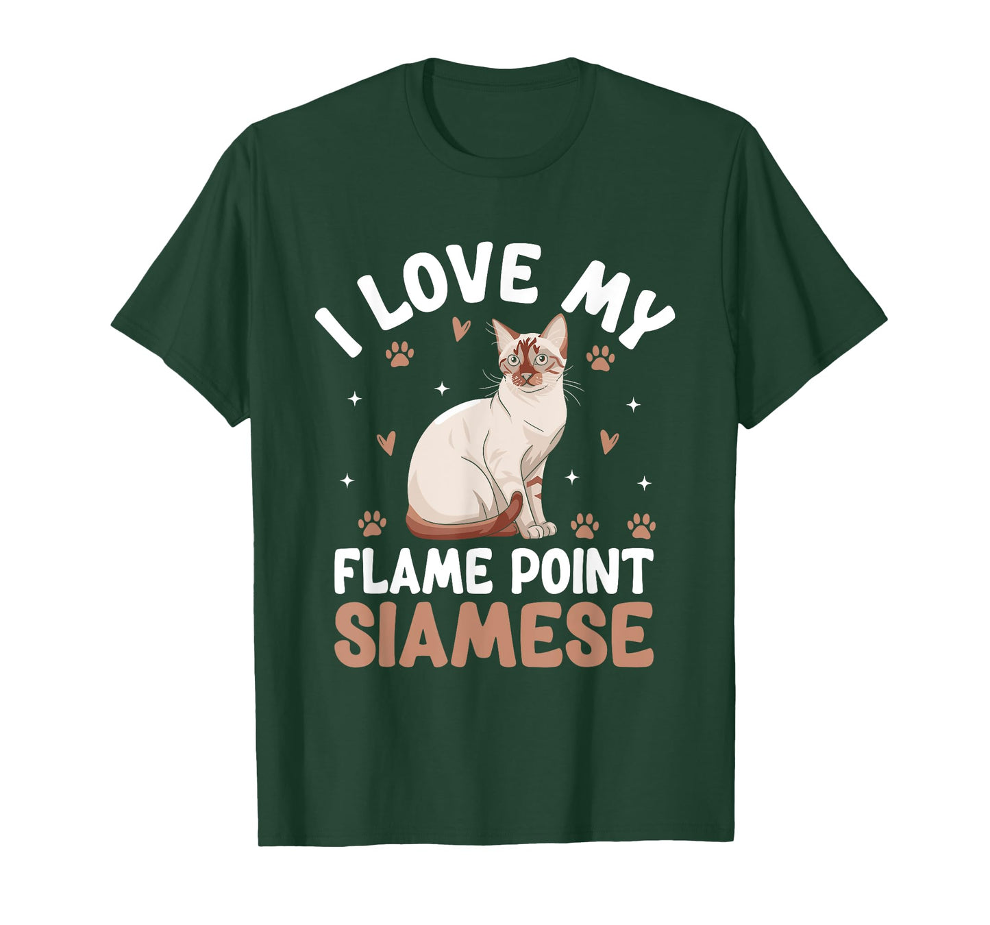 I Love My Flame Point Siamese Meezer T-Shirt