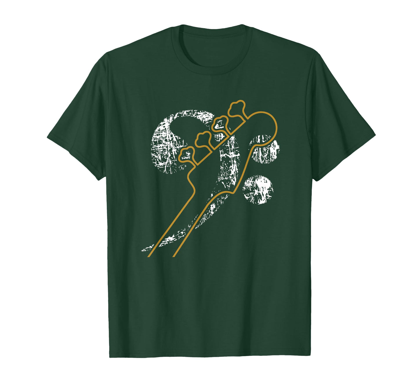 Bass Guitar Neck and Bass Clef for Bass and Band T-Shirt