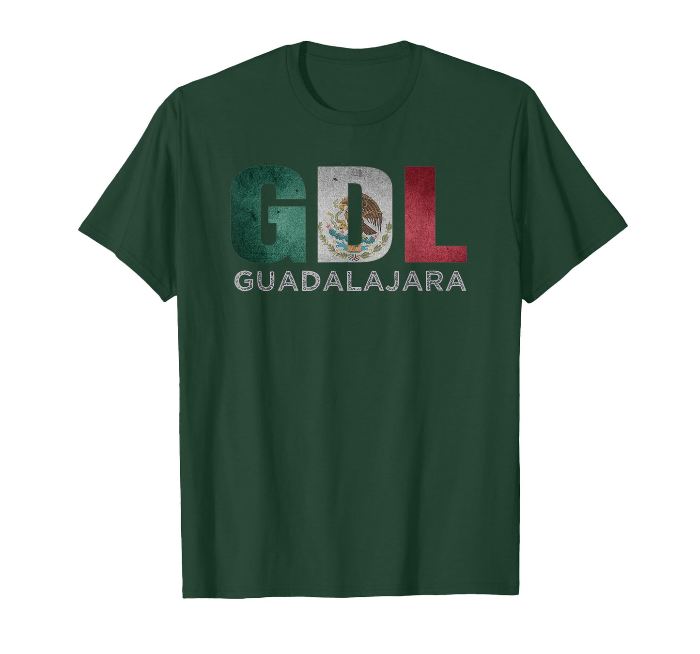 Guadalajara Mexico Flag Art Mexican Roots Airport Code GDL T-Shirt