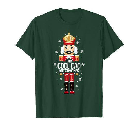 Cool Dad Nutcracker Funny Christmas Family Matching Pajama T-Shirt