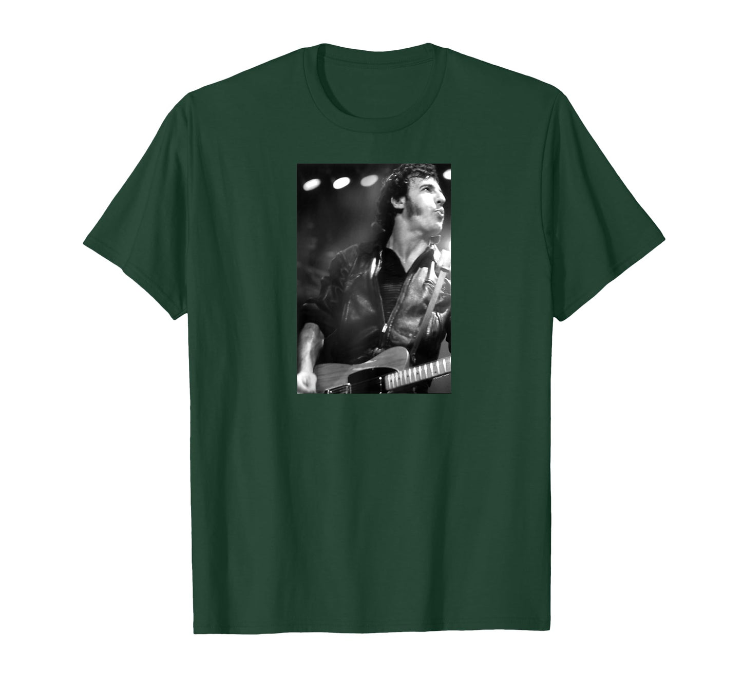 Bruce Springsteen Live On Stage By Simon Fowler Raglan Baseball Tee