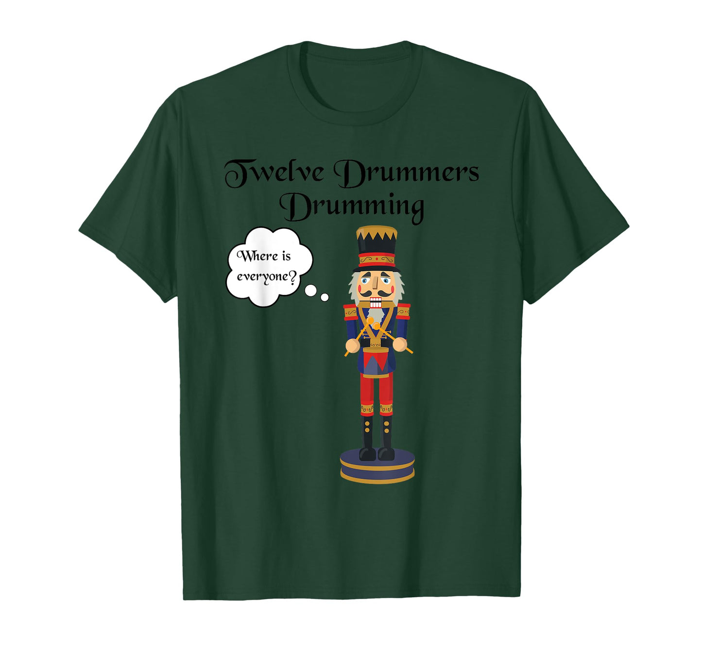 Twelve Drummers Drumming Twelve Days of Christmas T-Shirt