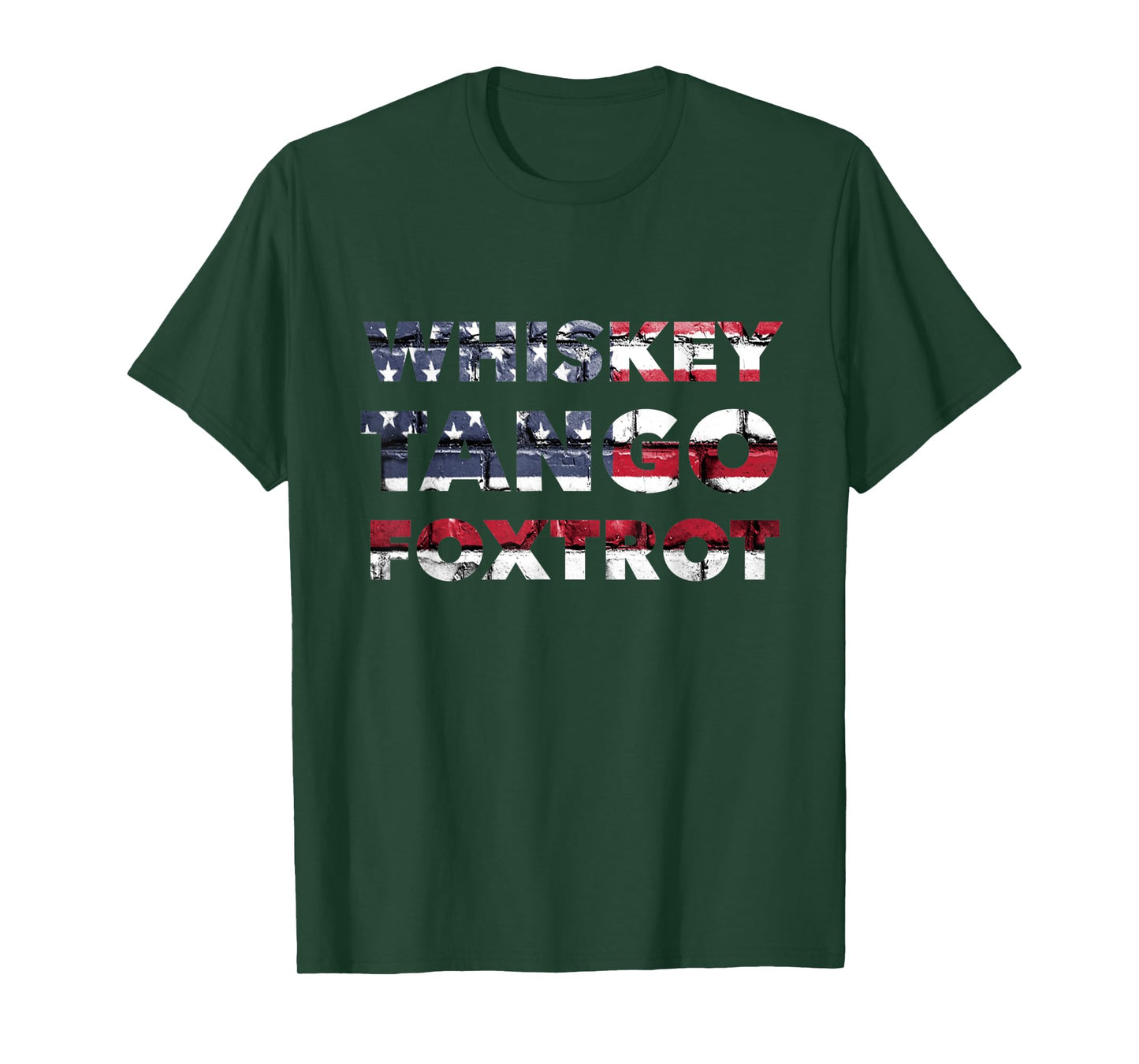 WTF Whiskey Tango Foxtrot American Flag Men Women T-Shirt
