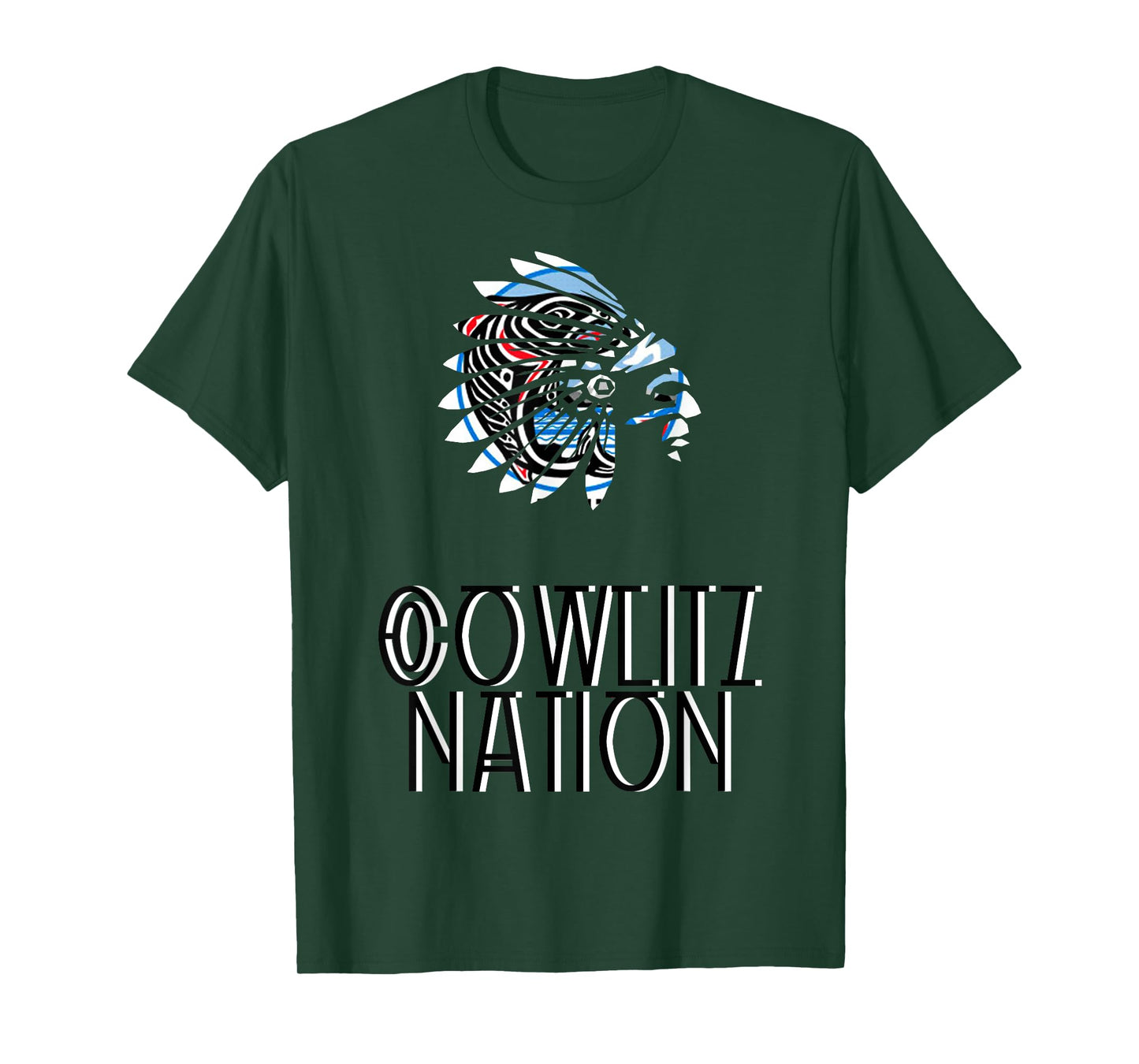 COWLITZ TRIBAL NATION FLAG | NATIVE AMERICAN | HEADDRESS | T-Shirt