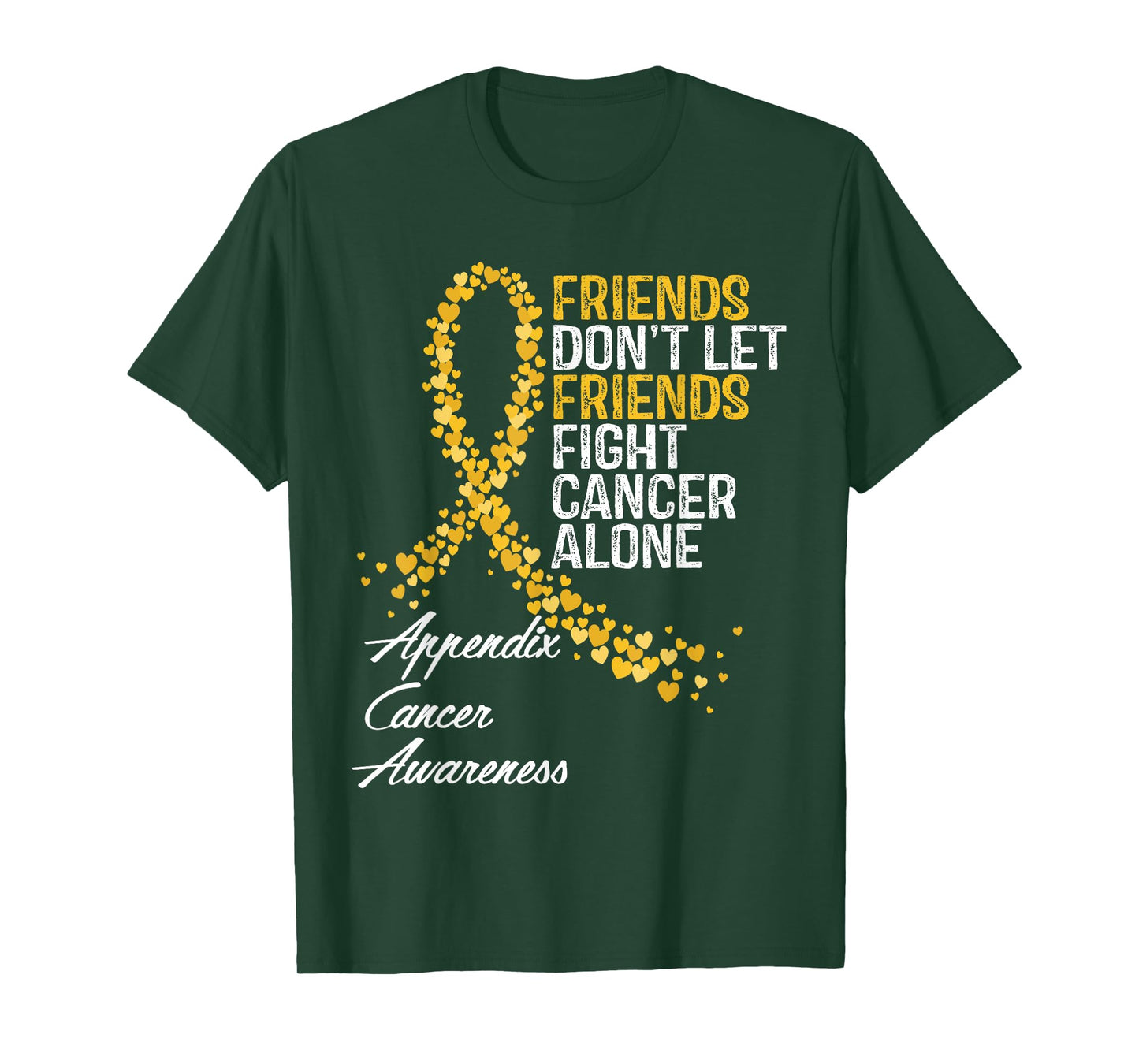 Appendix Cancer Awareness Friends Fighter Warrior Support T-Shirt