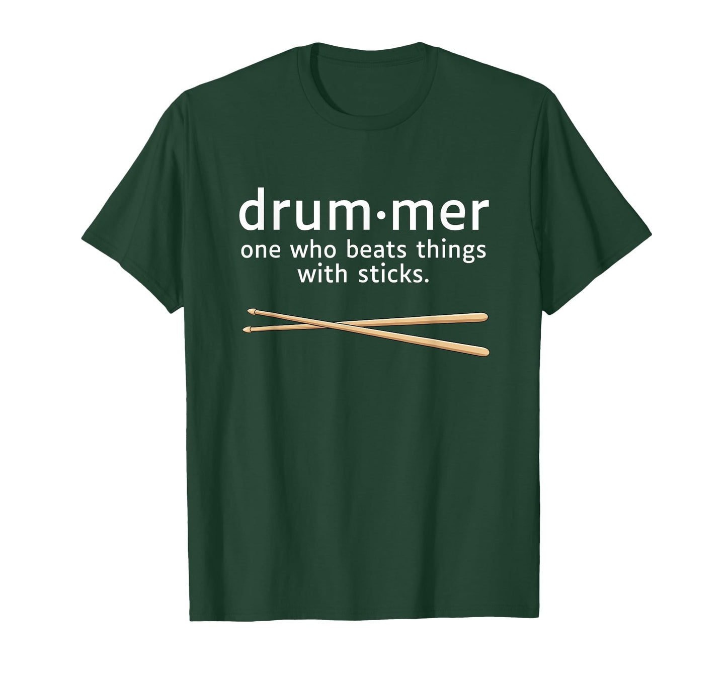 Funny Drummer Definition Percussion Music Drum Sticks T-Shirt