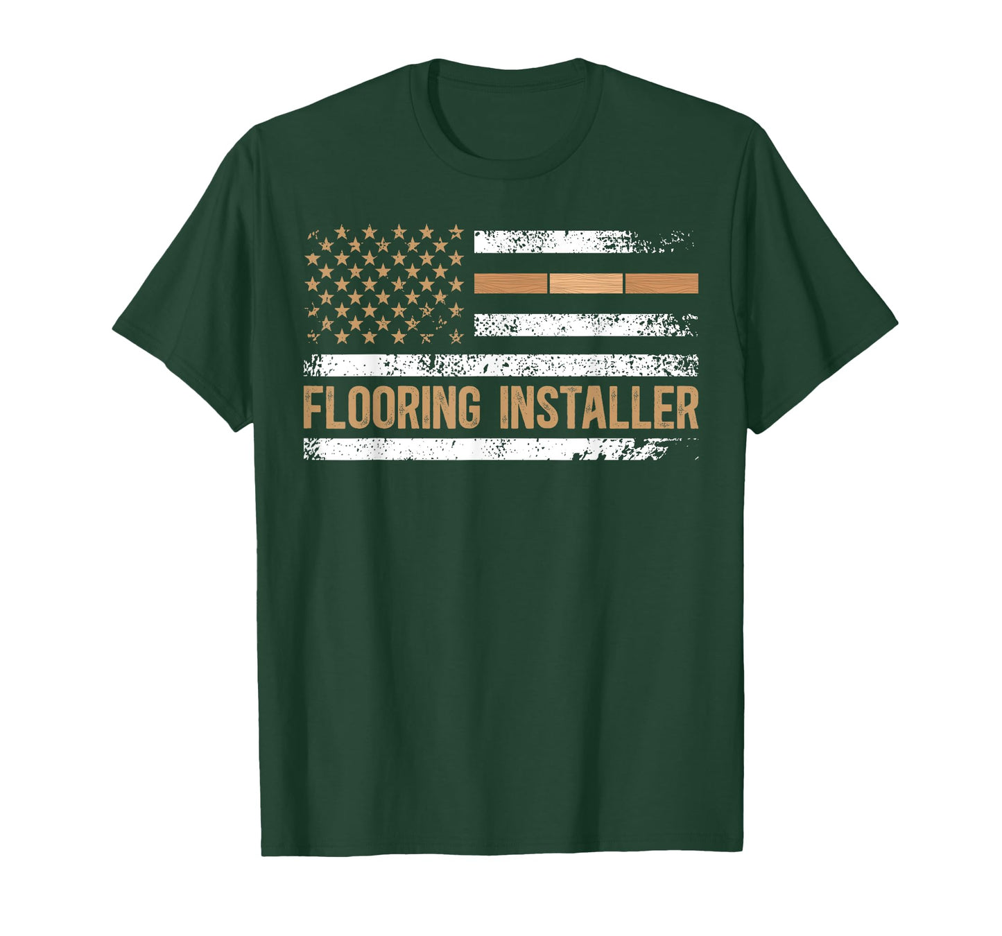 Flooring Installer American Flag Floor Installer T-Shirt for Women Men