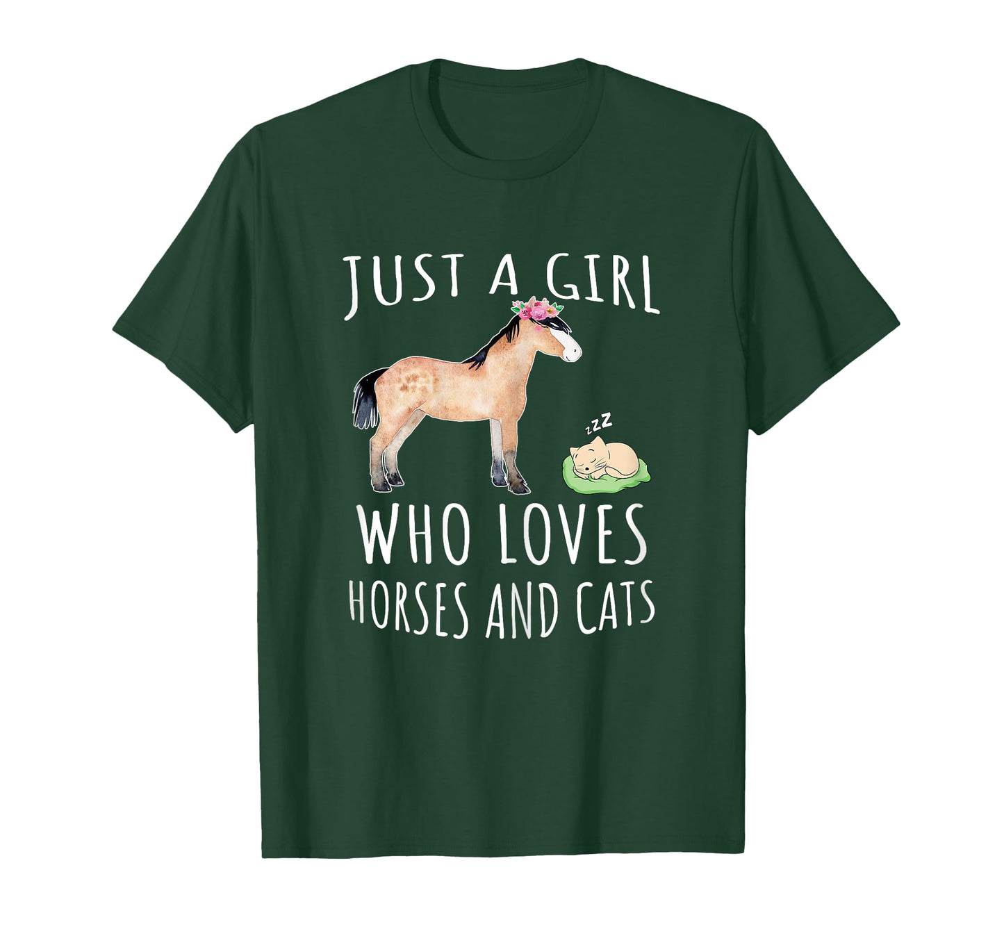 Just a girl who loves Horses and Cats T-Shirt