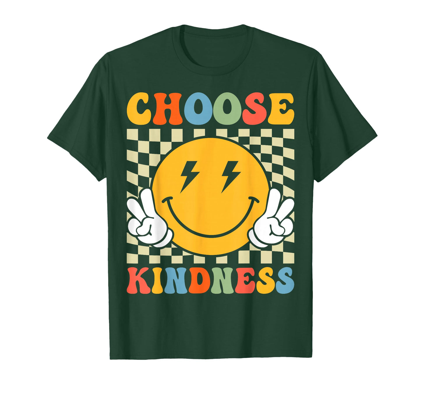 Choose Kindness Retro Groovy Be Kind Inspirational Kids T-Shirt