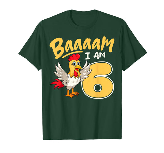 Chicken 6th Birthday Farm Party Chick Barnyard Cluck Barn T-Shirt