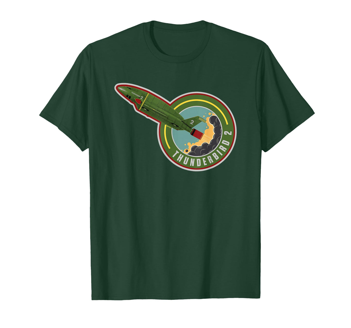 Thunderbirds Thunderbird 2 Transporter Badge T-Shirt