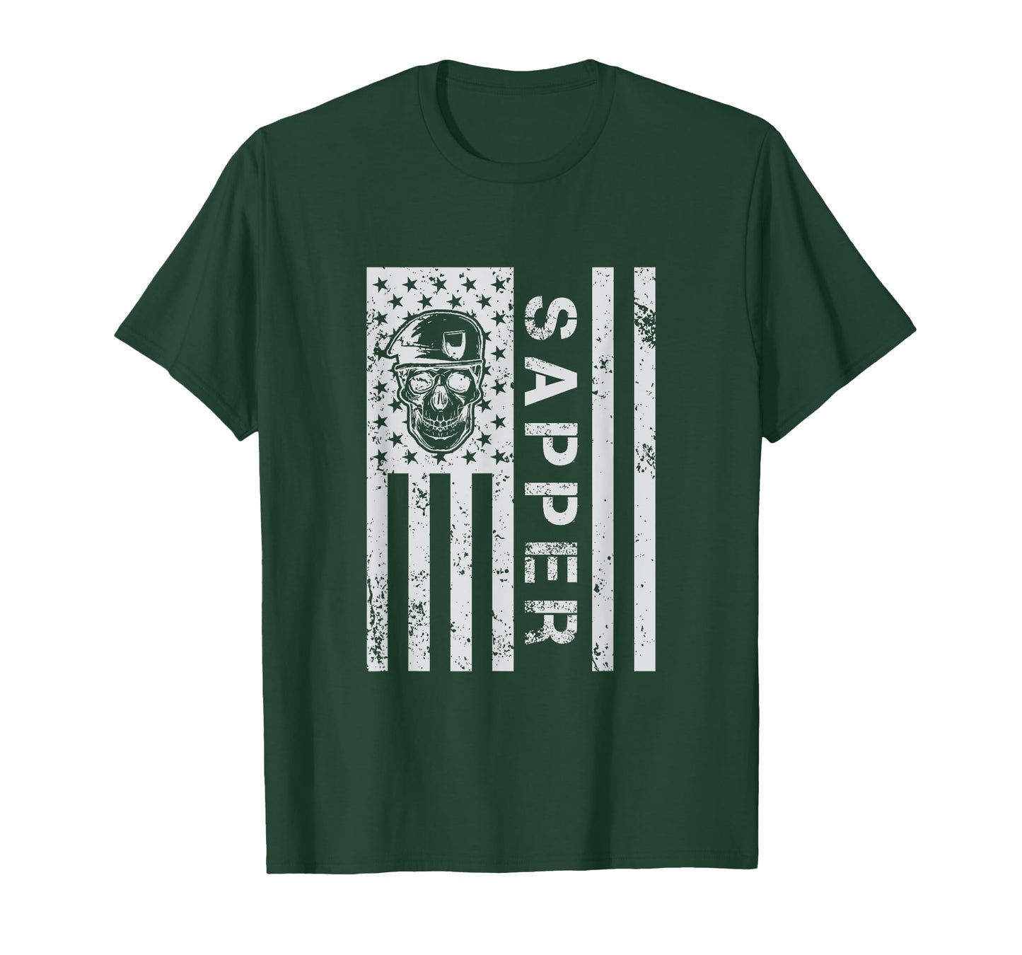 American Flag Sapper For A Military Combat Engineer Women Men T-Shirt