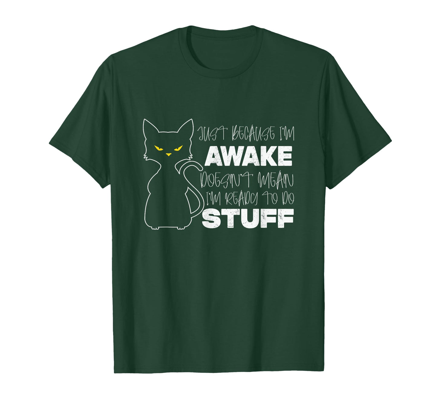 Cat Lover Lazy Graphic for Women Men Girls Boys Kids Cats T-Shirt