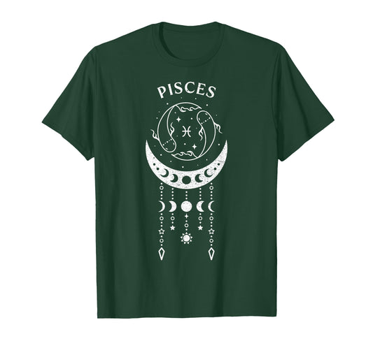 Pisces Moon Phases – Zodiac Astrology T-Shirt