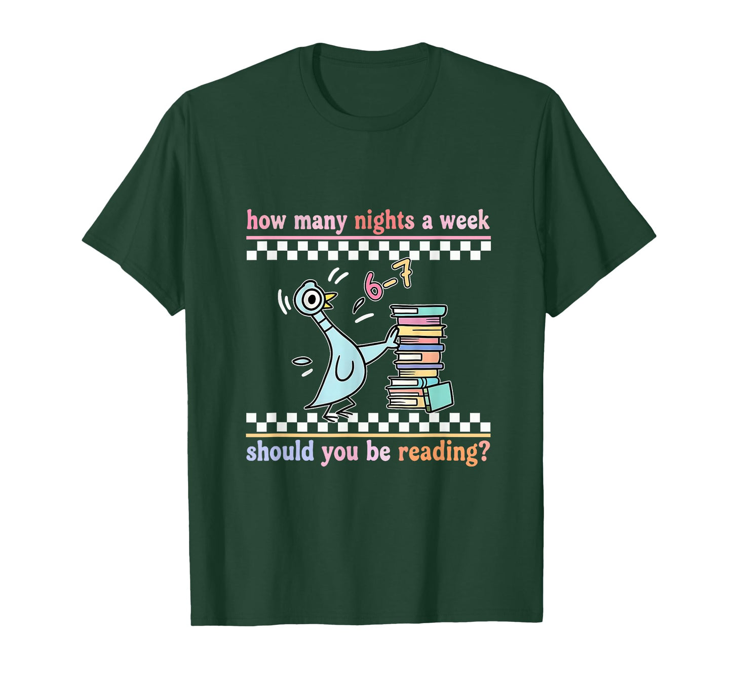 Teacher 67 How Many Nights a Week Should You Be Reading 6 7 T-Shirt