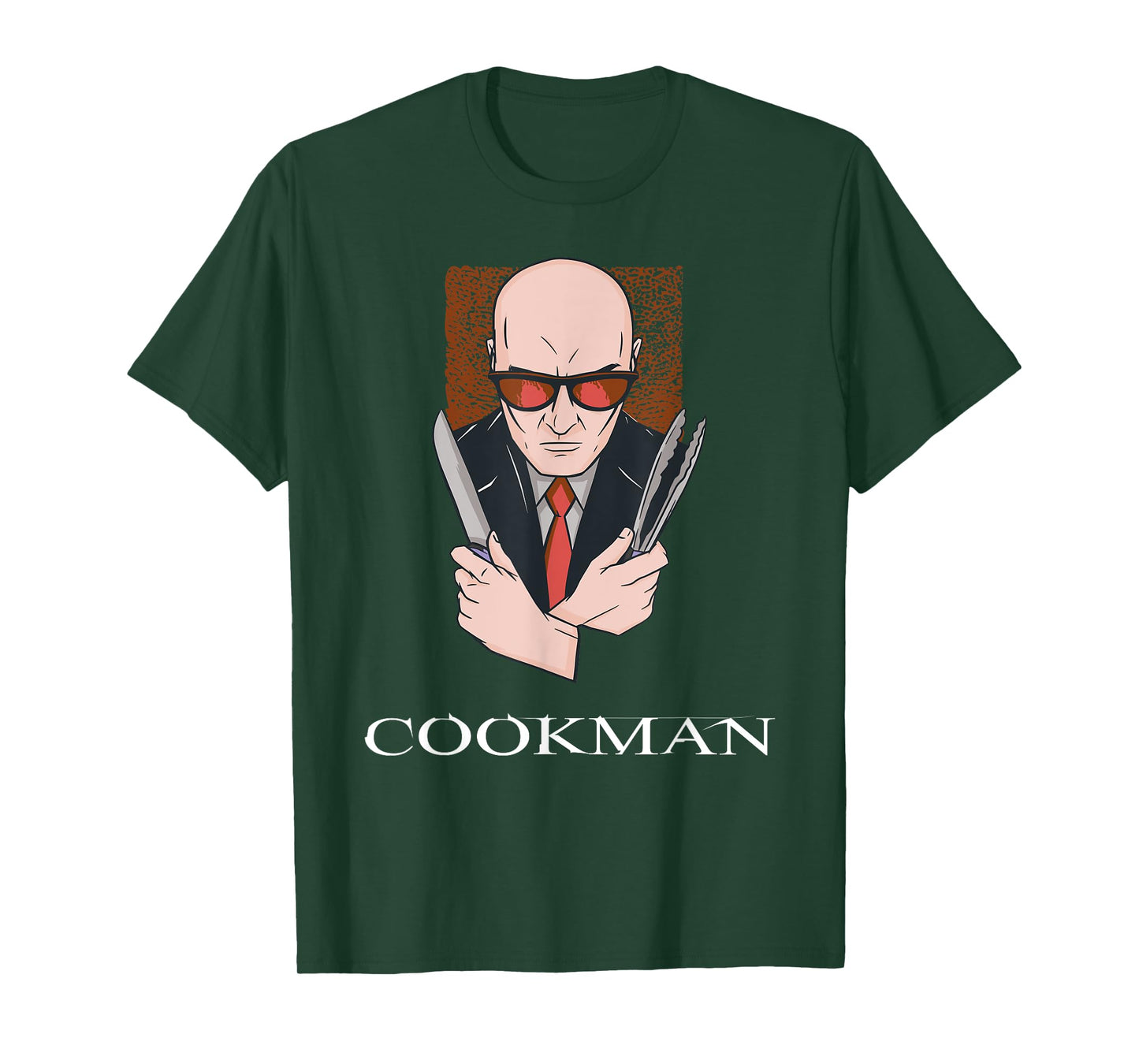Cookman Cooking BBQ Hitman Parody Video Game Gamer T-Shirt
