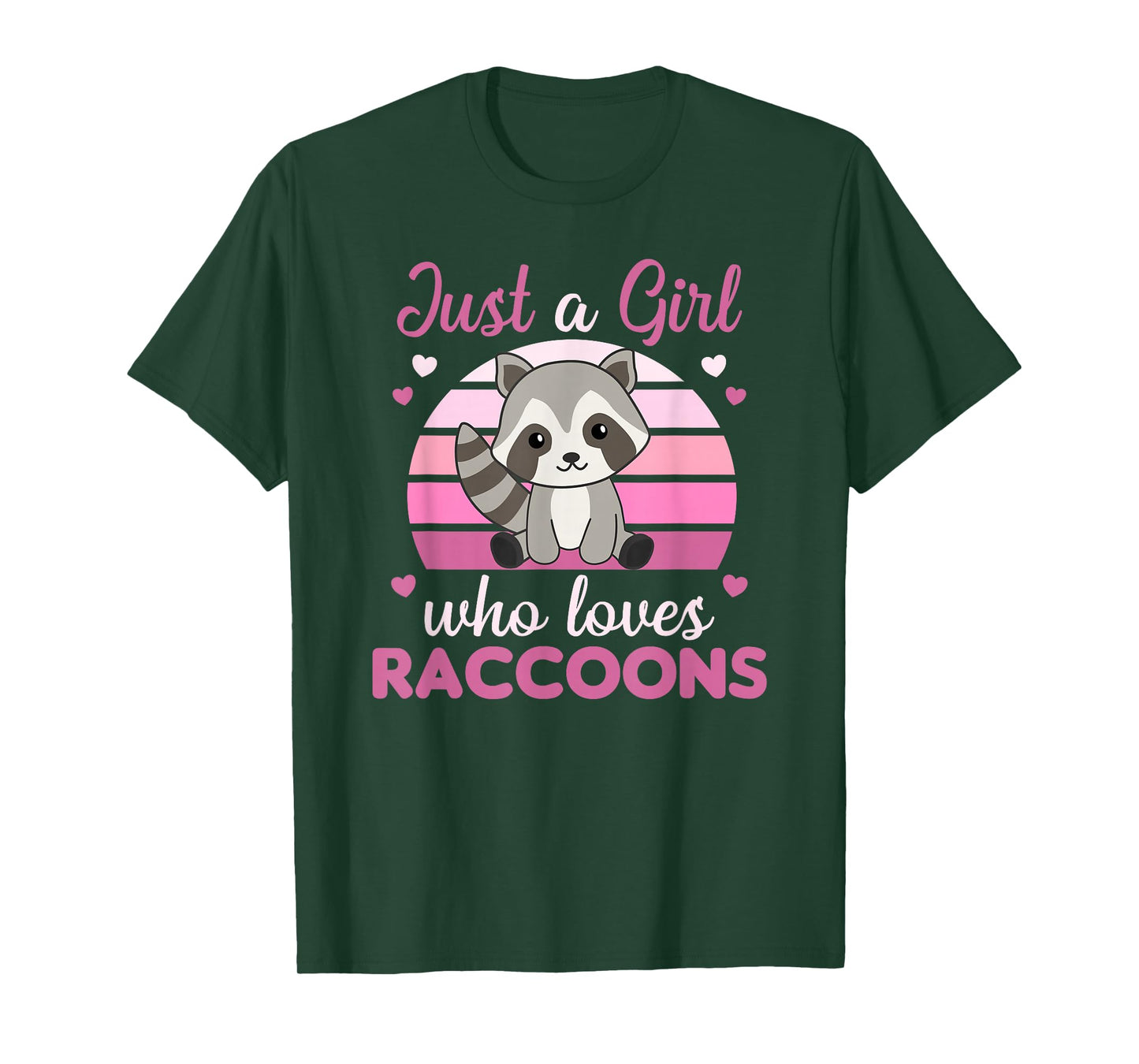 Just A Girl Who Loves Raccoons Kawaii Racoon For Girls T-Shirt