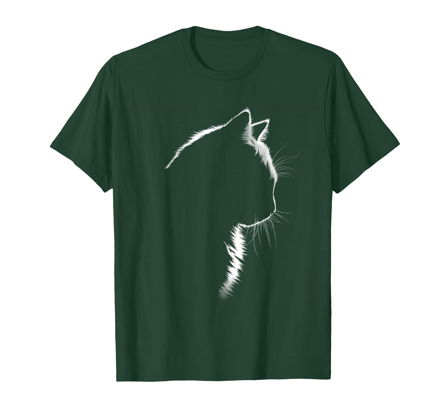 Cat Silhouette Funny Cat Lover Fans Women Men Kids T-Shirt