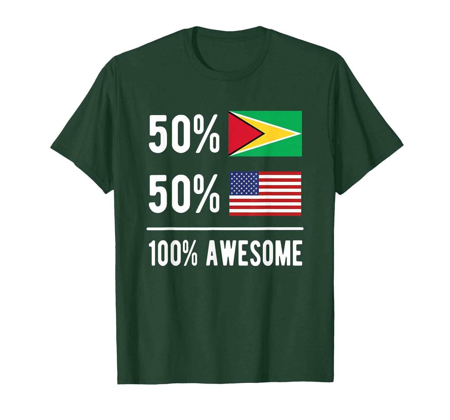 Proud Guyanese American Flag Guyana USA T-Shirt