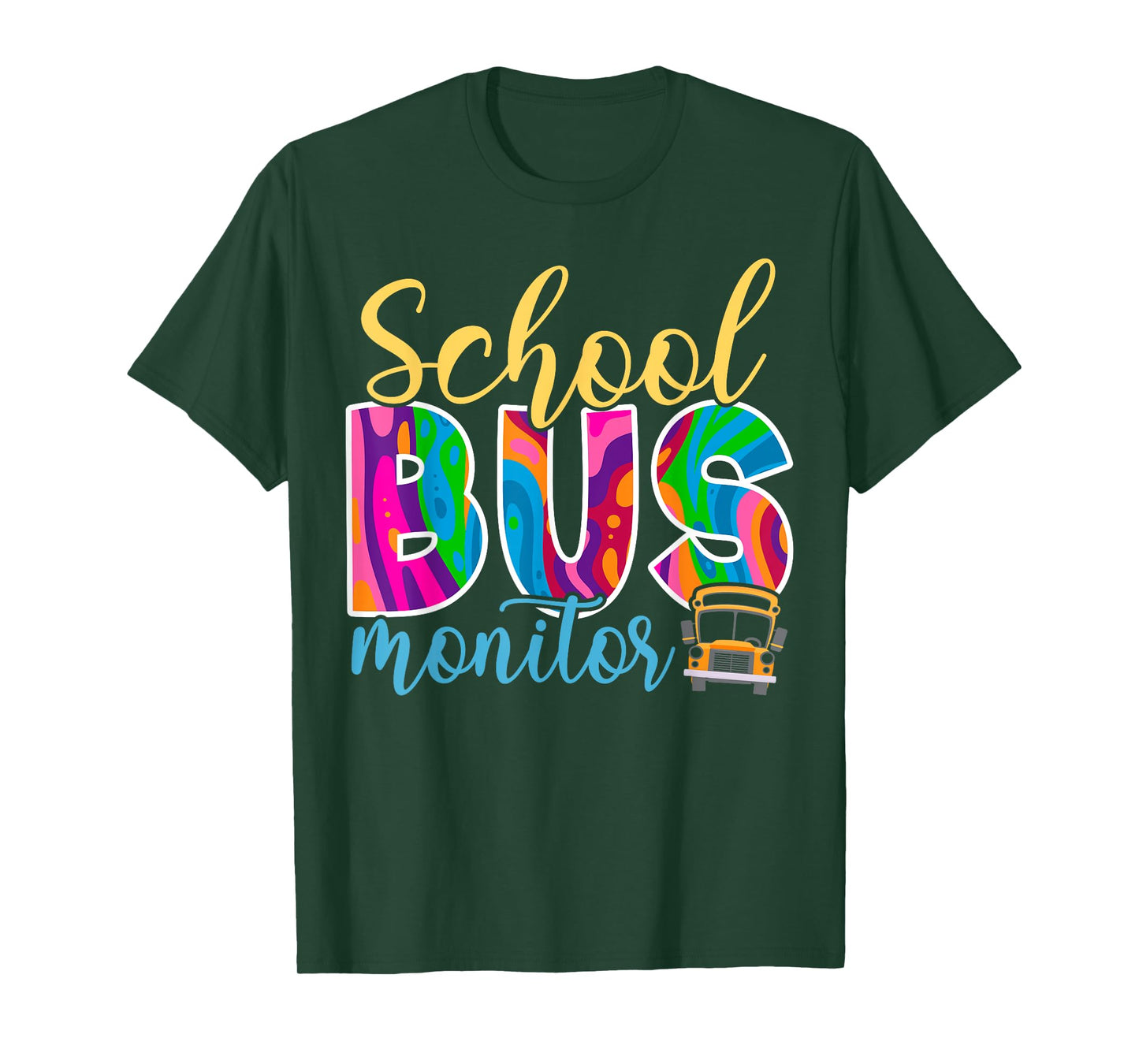Cute School Bus Monitor T-Shirt