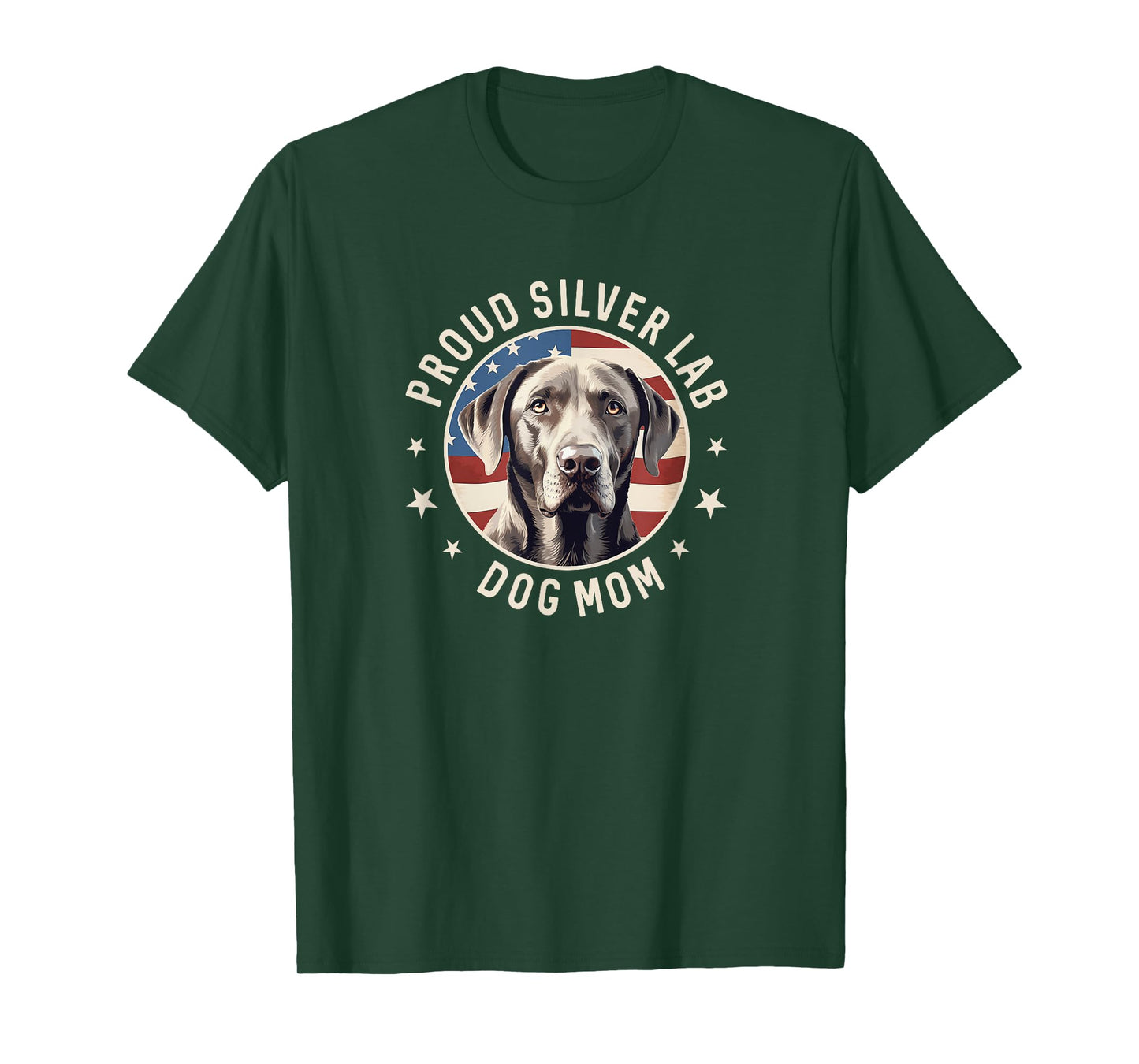 Proud Silver Labrador Retriever Dog Mom T-Shirt for Men Women