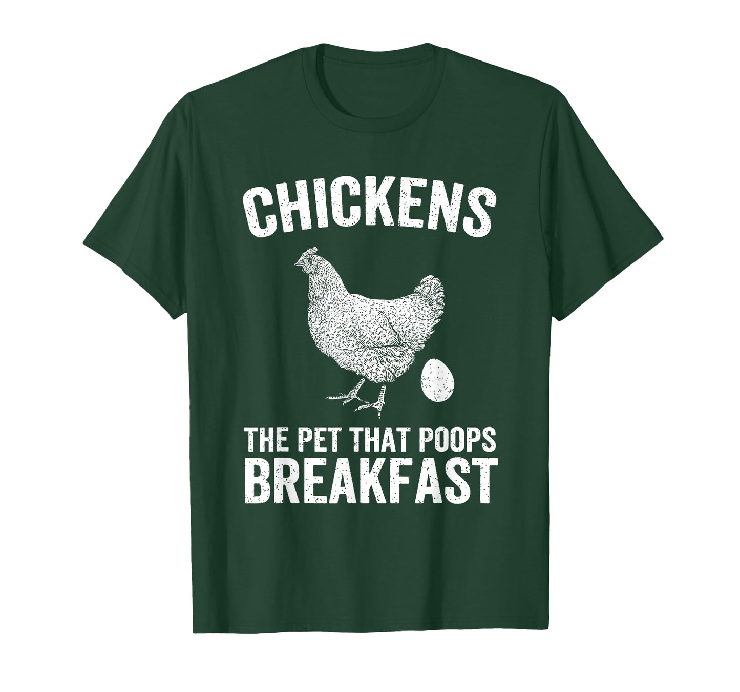 Chickens The Pet That Poops Breakfast Chicken Funny Farmer T-Shirt