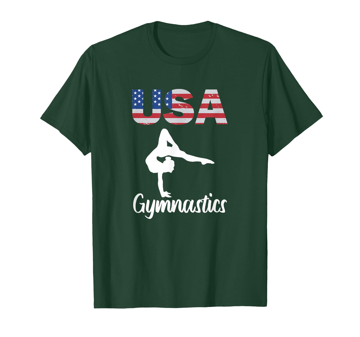 USA American Flag Gymnastics Tee Gymnast 4th of July T-Shirt