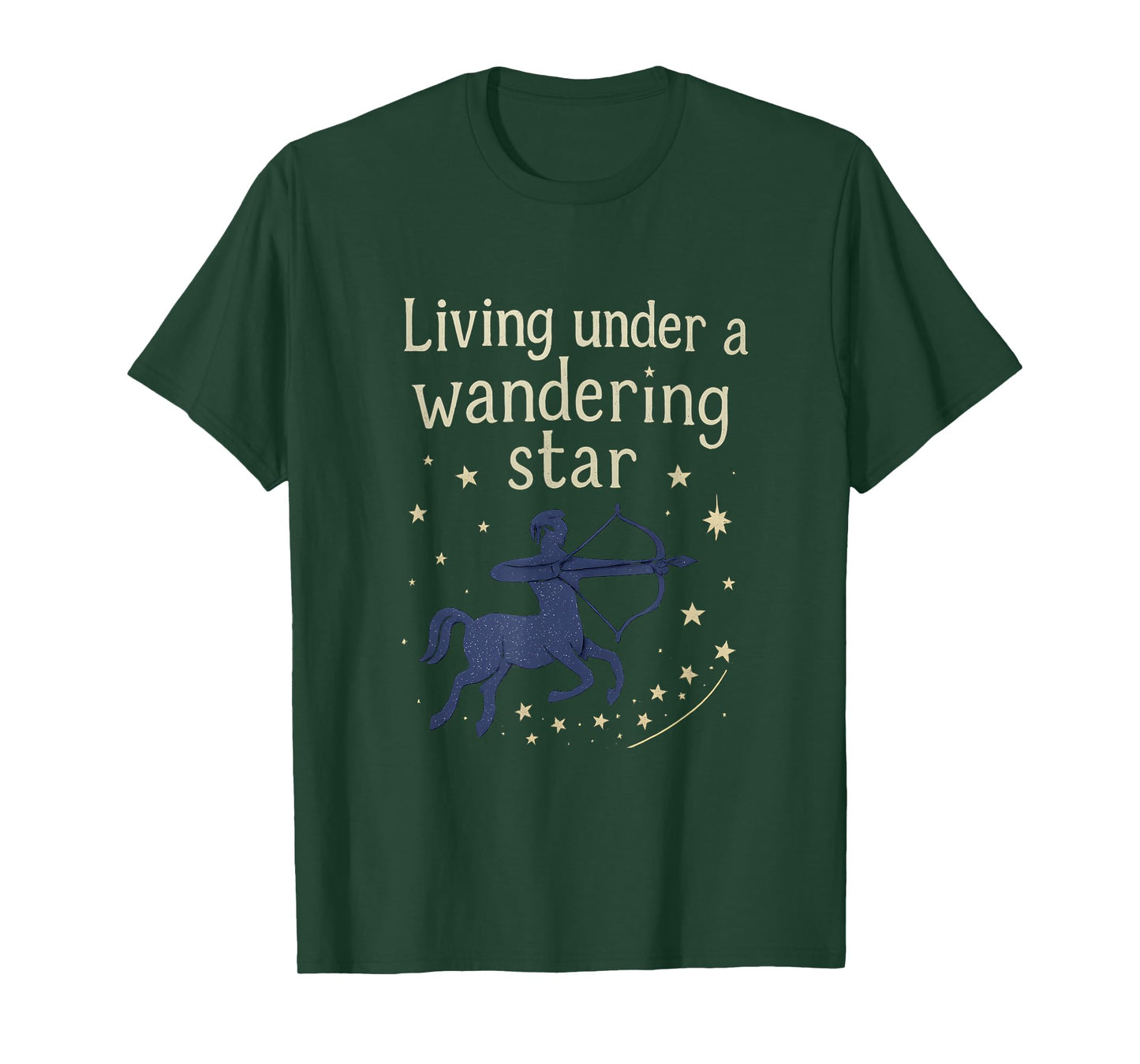 Living Under a Wandering Star Sagittarius Zodiac T-Shirt