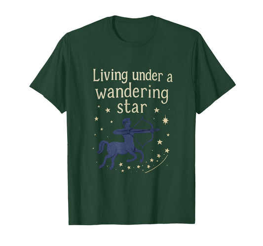 Living Under a Wandering Star Sagittarius Zodiac T-Shirt