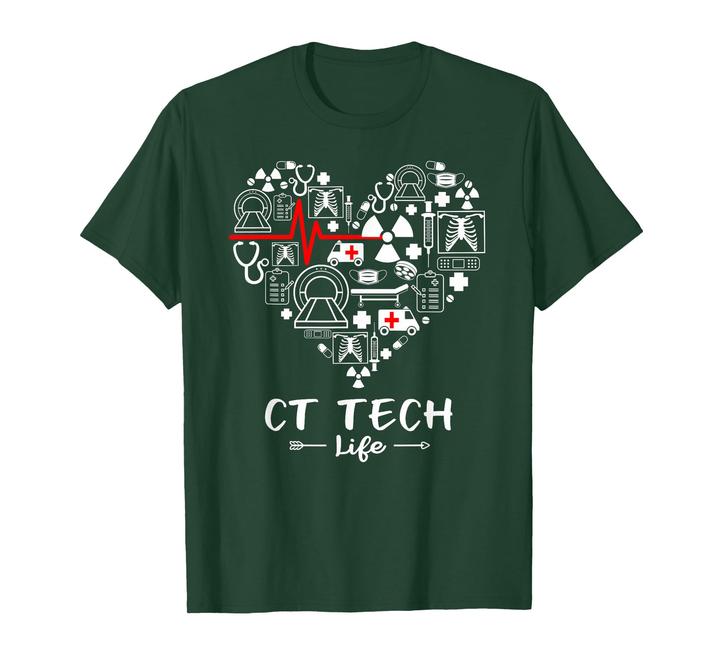 CT Tech Life Heart Funny Technologist T-Shirt