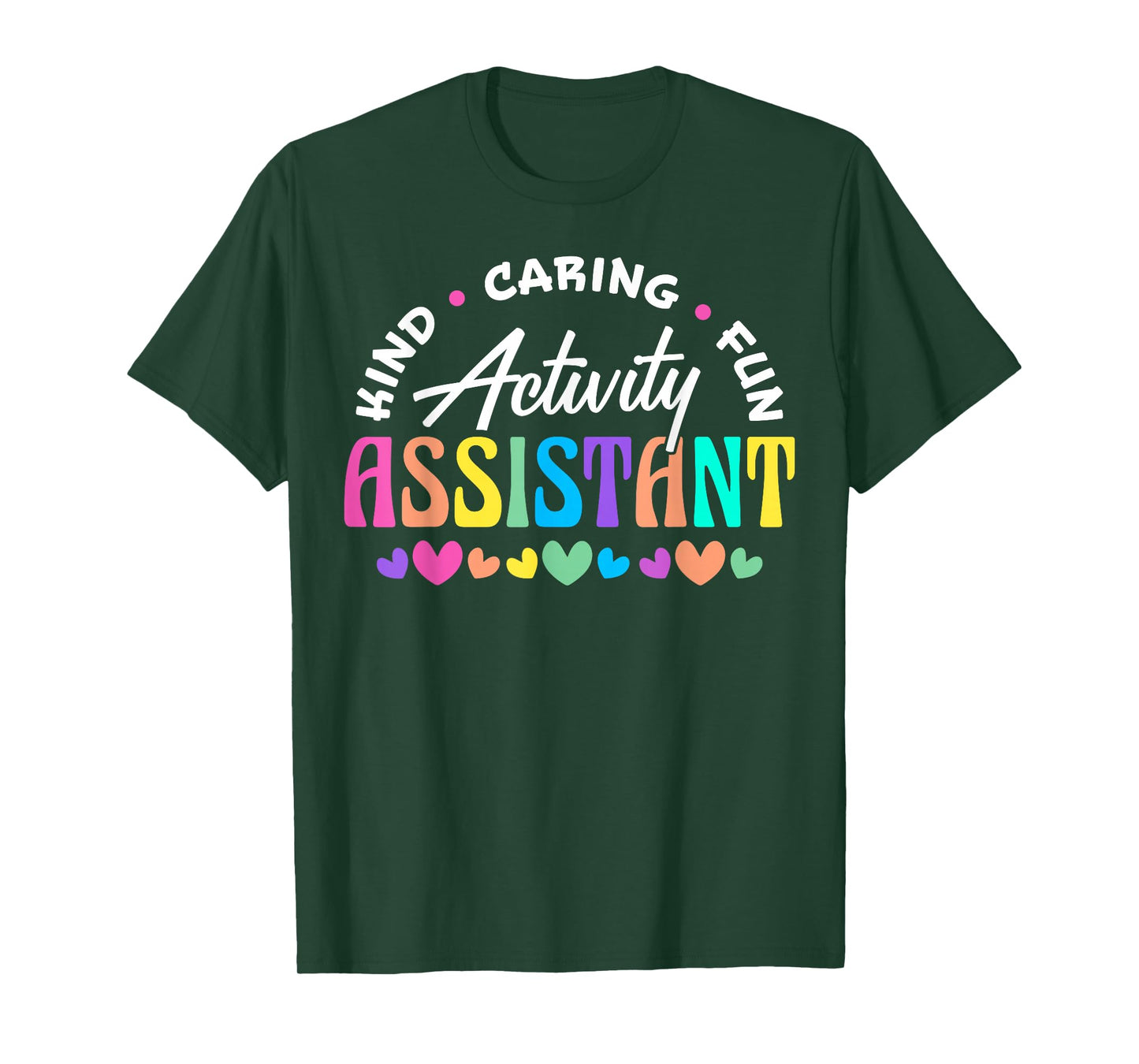 Activity Assistant Appreciation Designs Unisex-Adults Black Cotton 65% Polyester 35% Short Sleeve Crew Neck T-Shirt Small