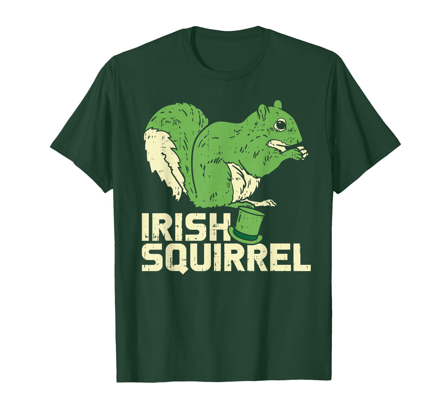 Green Irish Squirrel Cute St Patricks Day Animal Lover Gift T-Shirt