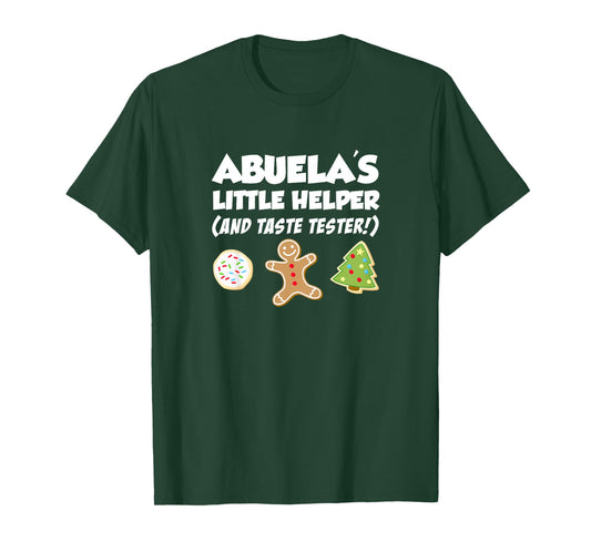 Abuela's Little Helper Christmas Cookie Baking Grandchild T-Shirt