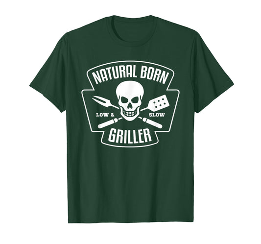 Barbecue Natural Born Grillmeister Griller Grill Gift T-Shirt