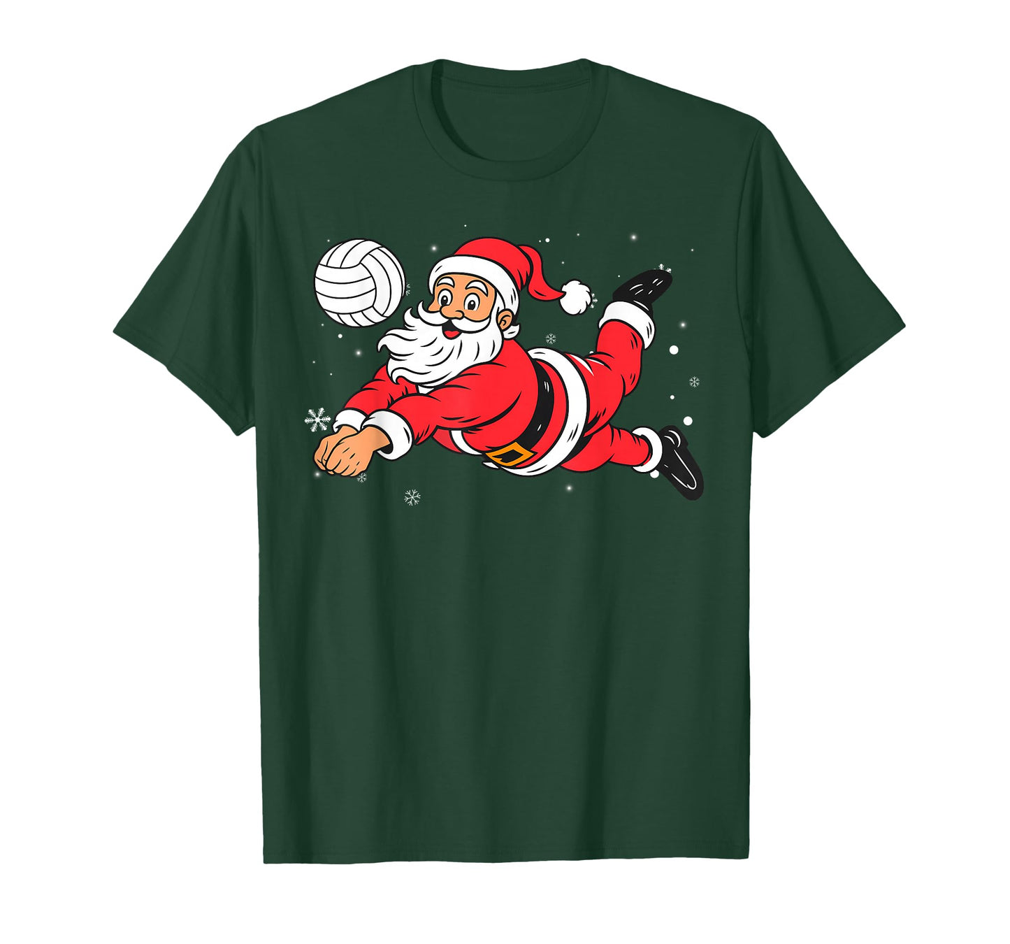 Santa Playing Volleyball Christmas Pajama Cool Sport X-Mas T-Shirt