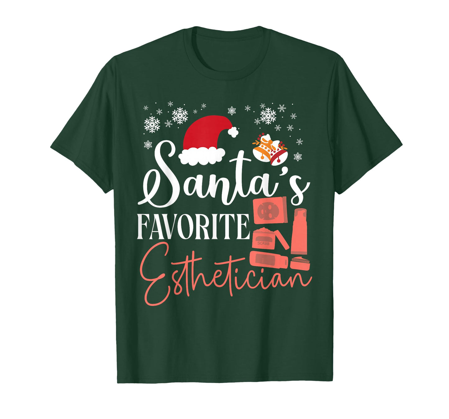 Cute Licensed Esthetician Skincare Beautician Christmas T-Shirt
