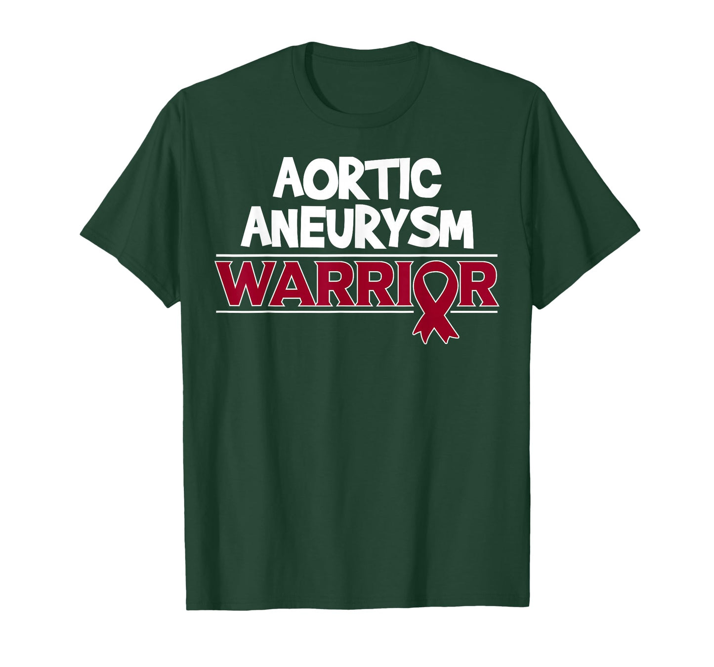 Aortic Aneurysm Survivor Burgundy Ribbon T-Shirt