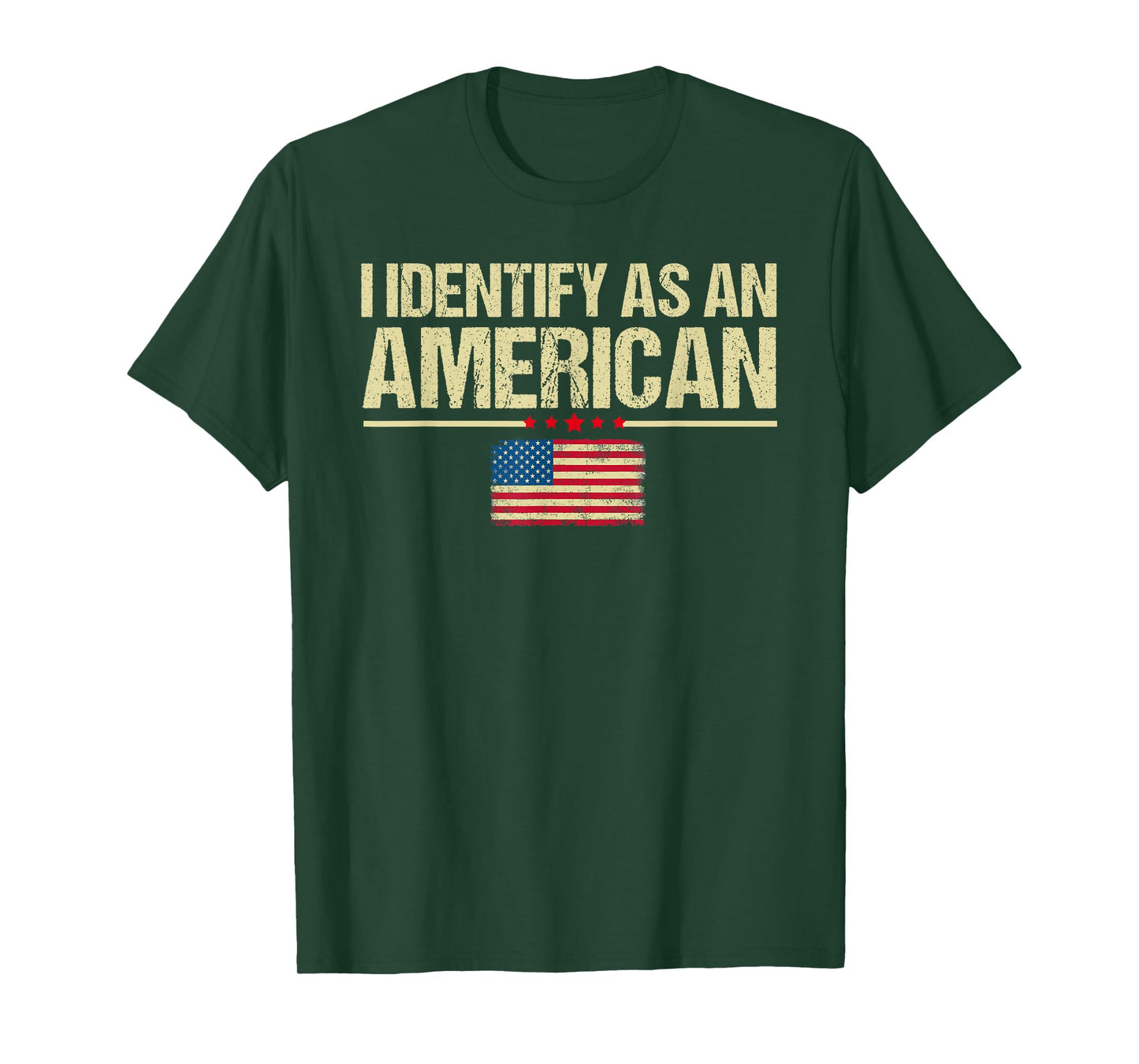 I identify As An American US Flag Patriot T-Shirt