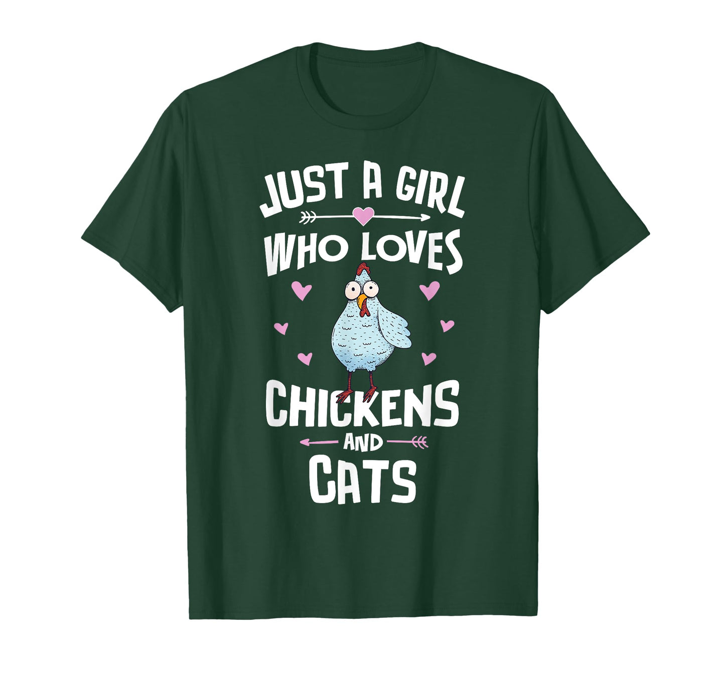 Just A Girl Who Loves Chickens And Cats Gift Women T-Shirt
