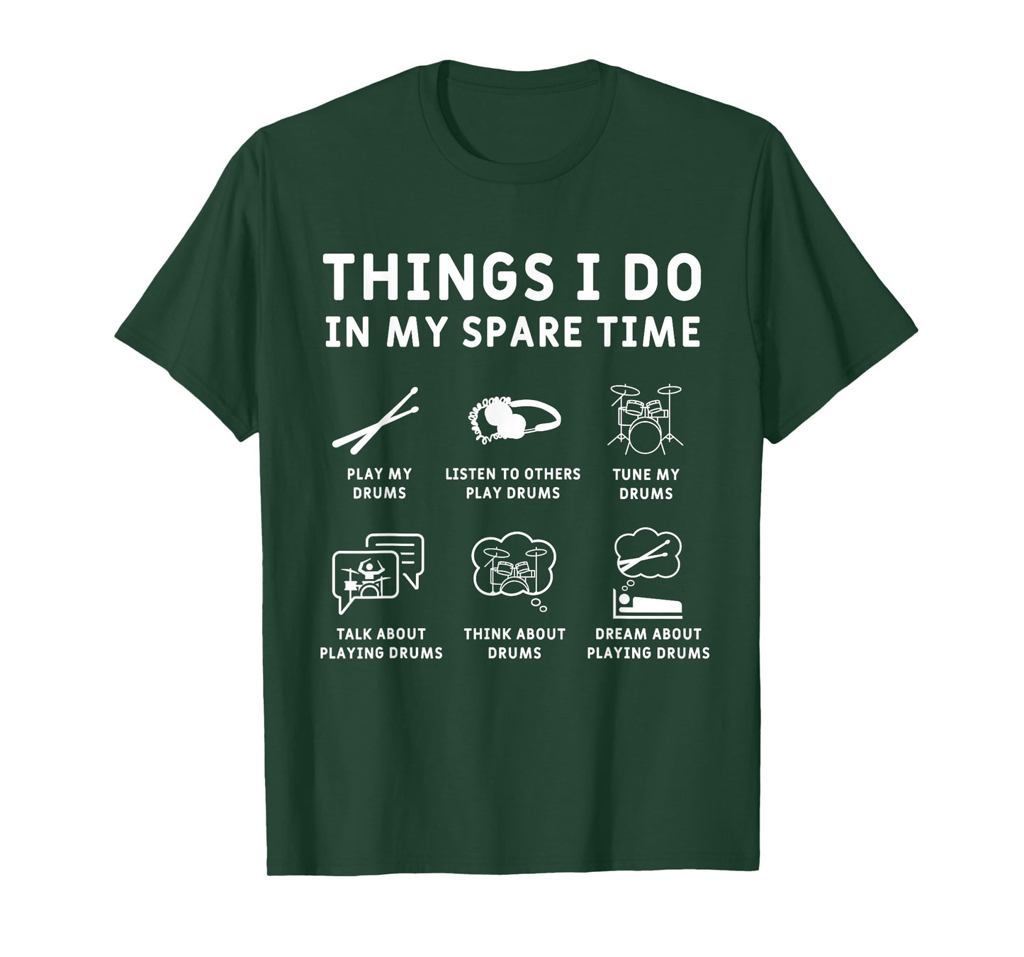 Cool Drummer T-Shirt Playing Drums T-Shirt Funny Drum Player T-Shirt