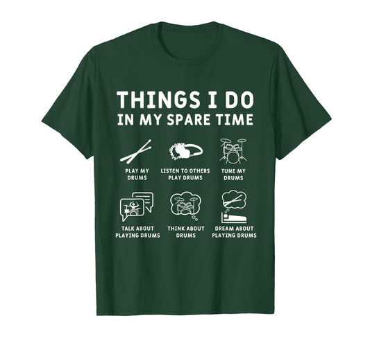 Cool Drummer T-Shirt Playing Drums T-Shirt Funny Drum Player T-Shirt