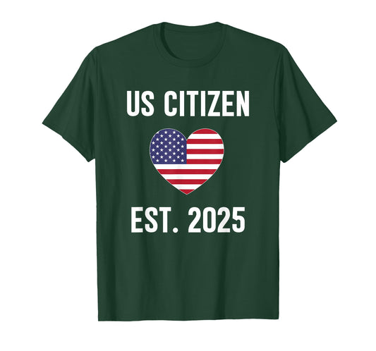 USA Citizen EST.2025 US flag new American citizenship T-Shirt