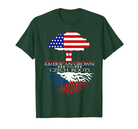 InGENIUS American Czech Ancestry Gifts Czech Roots US Czechoslovakia European Flag T-Shirt